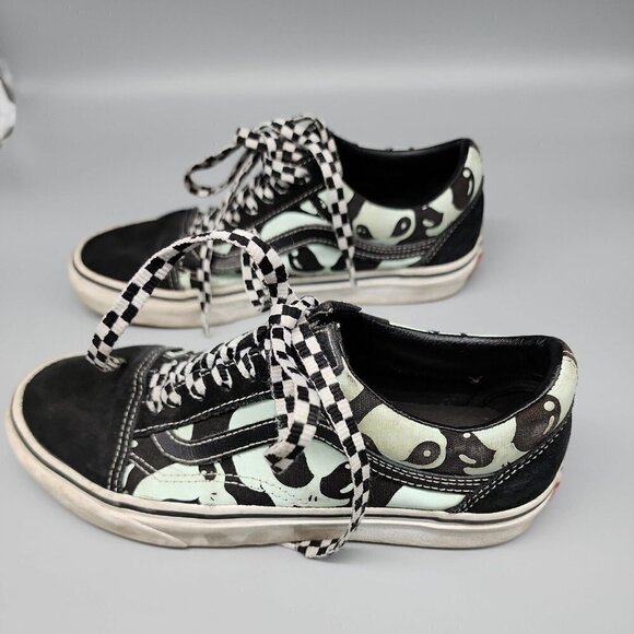 VANS Old Skool ALIEN Ghost Shoes Mens 5 Women’s 6.5 Black/White GLOW IN THE DARK - Picture 3 of 7